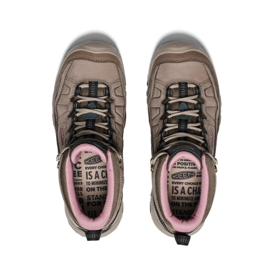 Keen Women's Targhee IV Waterproof Hiking Shoes- Bison/ Beaujolis