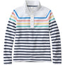 LL Bean Women's Peaks Island Button Mockneck, Stripe (527525)