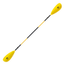 Yellow paddle with a black and yellow shaft that has black branding on the yellow paddle part.