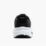 Black and white running shoe with 'Brooks' branding on a white background