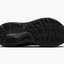 Black athletic shoe sole on a white background
