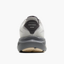 Gray running shoe with 'Brooks' branding on a white background
