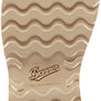 tan sole of a boot with a brand logo