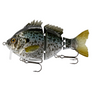Fishing lure shaped like a fish with detailed patterns on a white background
