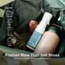 Jason Markk Refresh odor Neitralizer inside a gym back with shoes and a bottle.