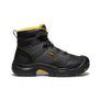 Black and yellow safety boot with Keen logo on a white background