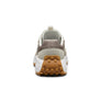 Back view of a Keen shoe with brown sole on a white background