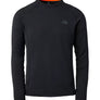 Black long sleeve shirt that says LL Bean in a light grey color on the front left chest pocket area.