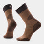 Light brown socks with dark brown accents against a white background.