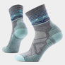 Light gray socks with light blue and dark blue accents against a white background.
