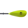 Hi vis green kayak paddle that has the Bending Branches logo in black on the green paddle part.