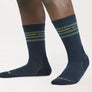 Wide Open Men's Vintage Stripe Cushion Crew Wide Width Socks (9002)