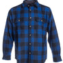 Woolly Dry Goods Men's Check TALL Washable Wool Shirt (WS03T)