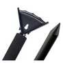The ends of a YakAttack ParkNPole against a white background