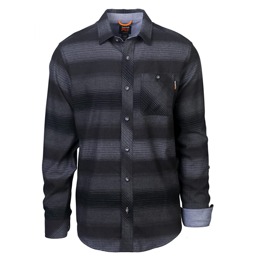Timberland Pro Mens Woodfort Mid Weight Flannel button up Work