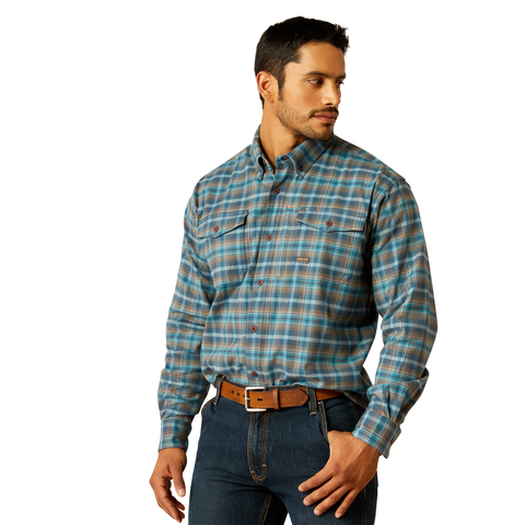 ARIAT MEN'S REBAR FLANNEL DURASTR LS WORK SHRT (10052852)