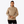 Person wearing a tan 1/2 zip sweatshirt with a large collar against a grey background.