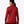 Back view of a person wearing a dark red long sleeve shirt against a light grey background.