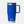 Royal Blue colored cup with a handle against a white background.