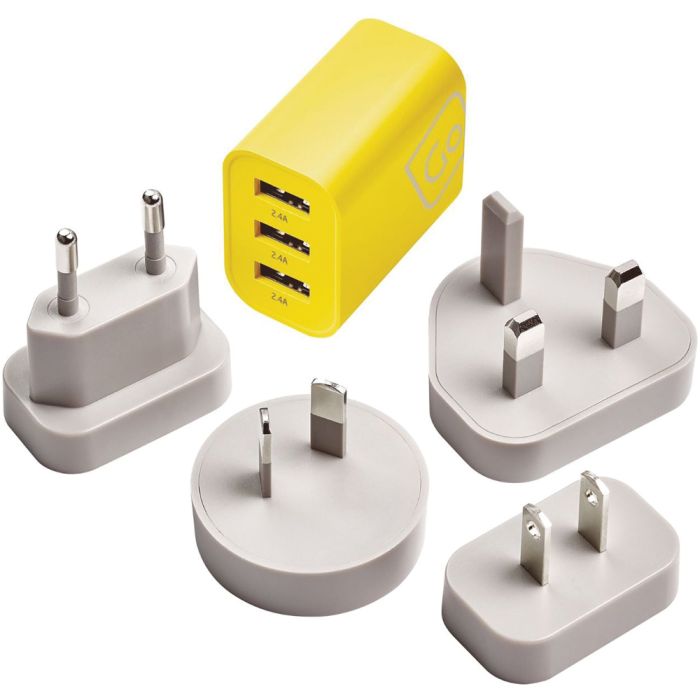 Go Travel Worldwide 3 Port USB Charger