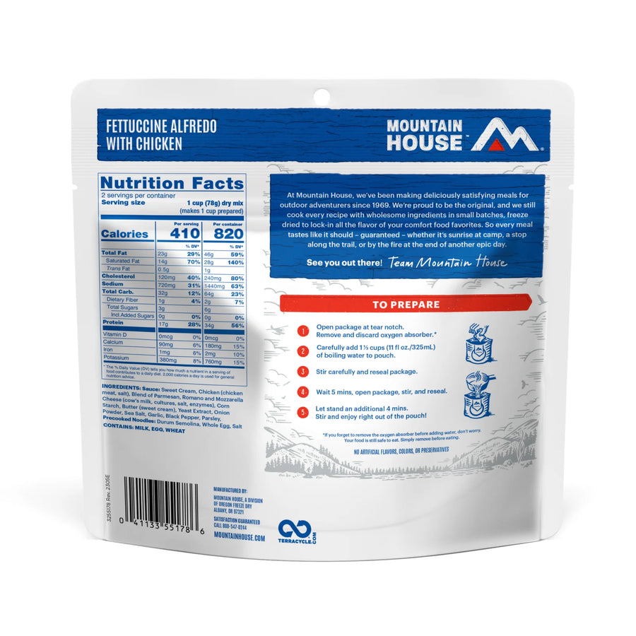 Mountain House Fettuccine Alfredo with Chicken (290001)