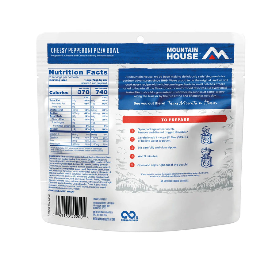 Mountain House Cheesy Pepperoni Pizza Bowl- Pouch