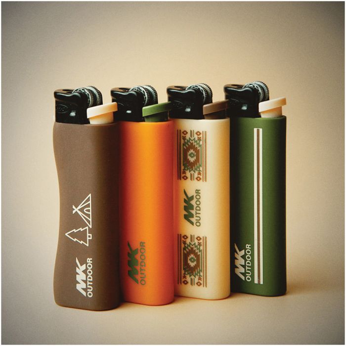 MK Outdoors Pocket Lighter 4 Pack with Replacement Flint