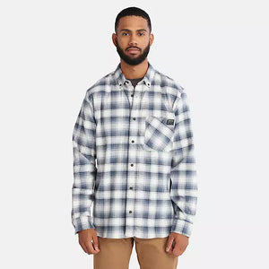 Timberland Pro Men's WOODFORT HEAVYWEIGHT FLANNEL BUTTON UP WORK SHIRT