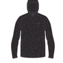 All black hoody with a dark grey patch on the front left side that says Aftco on it.