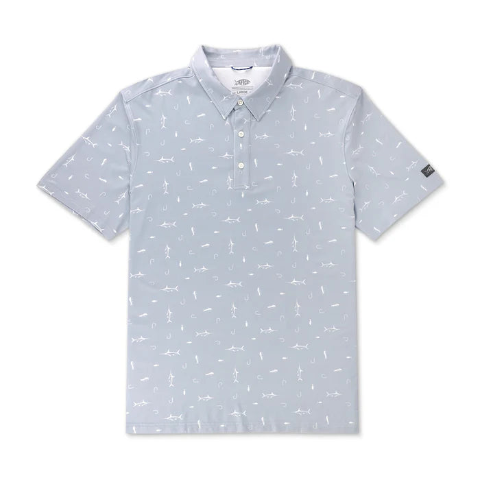 Aftco Men's Cypress Printed Polo (M64225)