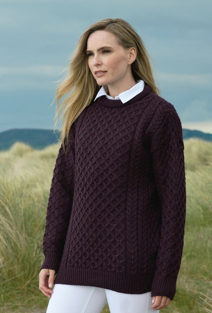 Aran Crafts Unisex Merino Crew Neck Sweater (C1949)