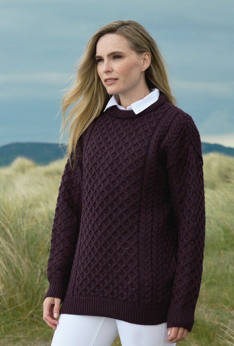 Aran Crafts Unisex Merino Crew Neck Sweater (C1949)