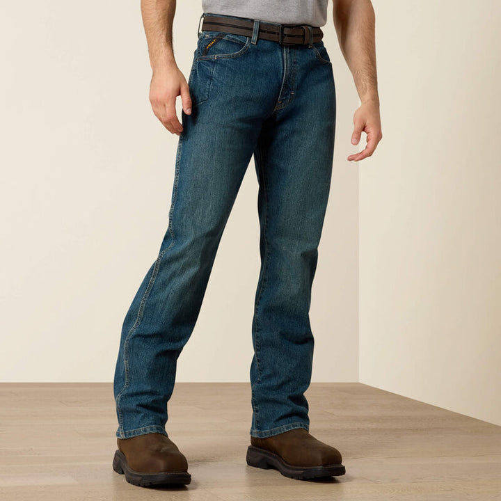 Ariat Men's Rebar M4 Relaxed DuraStretch Basic Boot Cut Jeans (10016221)