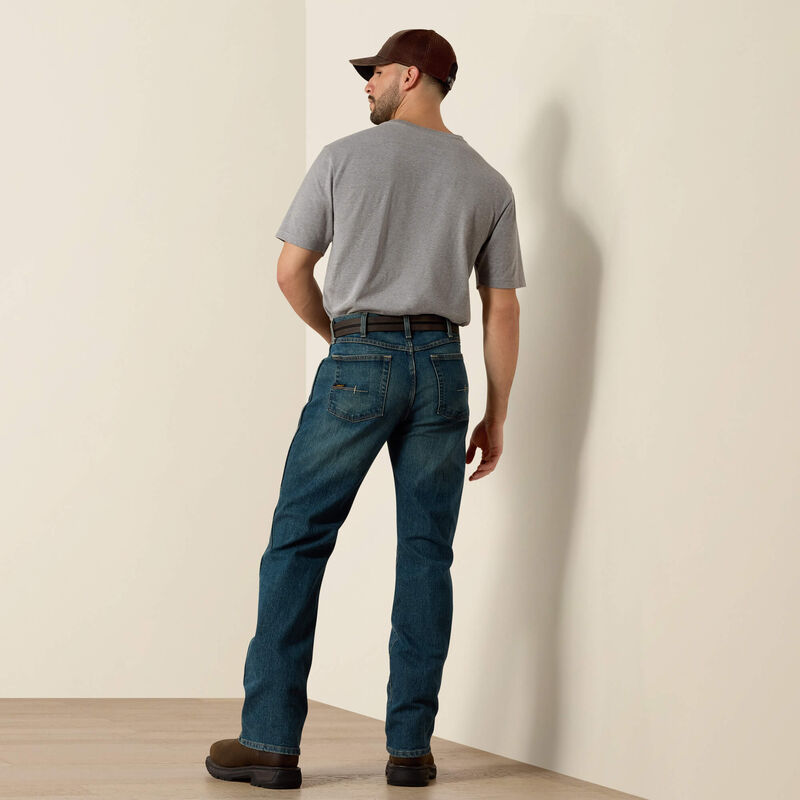 Ariat Men's Rebar M4 Relaxed DuraStretch Basic Boot Cut Jeans (10016221)