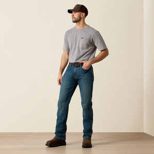 Ariat Men's Rebar M4 Relaxed DuraStretch Basic Boot Cut Jeans (10016221)