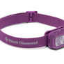 Magenta colored head lamp that is against a white background.