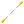 Yellow paddle with a black and yellow shaft that has black branding on the yellow paddle part.