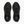 Black running shoes on a white background
