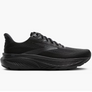 Black running shoes on a white backgroumd