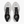 White running shoes with black laces and Brooks logo on a white background