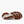 Close-up of a shoe sole with brown tread pattern on a white background