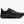 Black running shoes against a white background