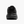 Back view of a black running shoe with the brook logo against a white background