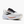 White, black and rose gold running shoes with the brooks logo on the side against a white background