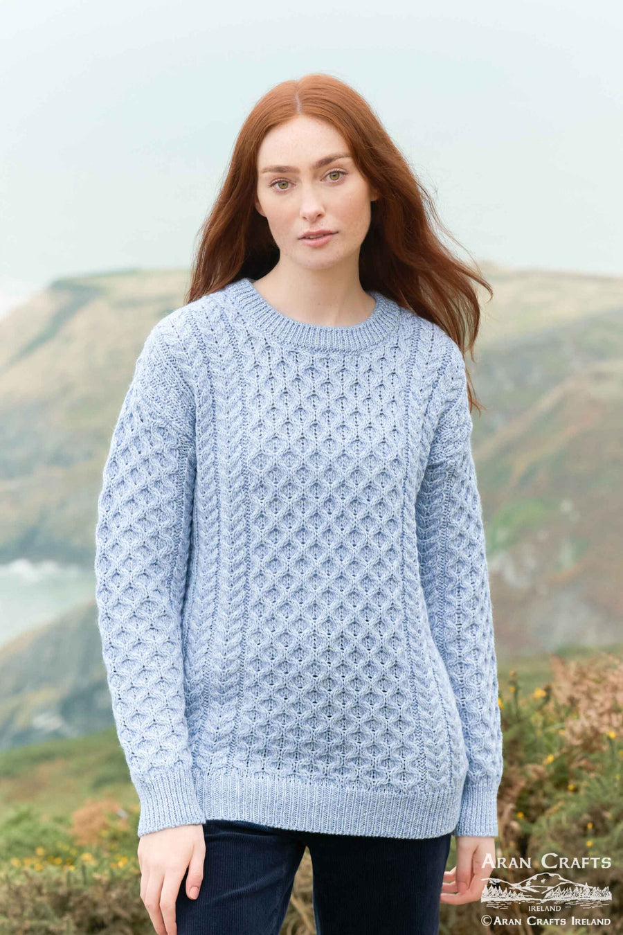 Aran Crafts Unisex Merino Crew Neck Sweater (C1949)