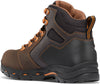 Orange and brown work boot 