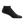 Black ankle sock on a white background