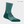 Teal sock with light teal and yellow accents against a white background.