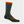 Dark green socks with bright orange accents against a white background.
