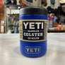 YETI Rambler Colster can insulator on a white surface with a blurred background